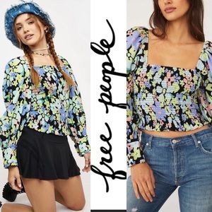 NWT FREE PEOPLE ARIANA PRINTED TOP.‎ SIZE MEDIUM
